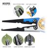 Booms Fishing X1 Aluminum Fishing Pliers Hook Remover Braid Line Cutting and Split Ring with Coiled Lanyard and Sheath view 3