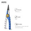 Booms Fishing X1 Aluminum Fishing Pliers Hook Remover Braid Line Cutting and Split Ring with Coiled Lanyard and Sheath view 4