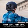 Mongoose Street Hardshell Skull Youth Bike Helmet, Black Medium view 2