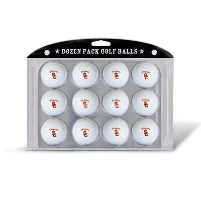 Team Golf NCAA USC Trojans Golf Balls, 12 Pack Dozen Regulation Size Golf Balls, 12 Pack, Full Color Durable Team Imprint