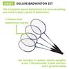 Champion Sports Outdoor Badminton Set: Deluxe Lawn & Party Game Kit Includes 4 Rackets 2 Shuttlecocks Net Poles & Posts plus Free Carrying Case - Great for BBQ Camping or the Beach view 2