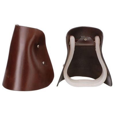 Tough 1 Royal King Leather Tapadero Stirrups 3In