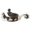 Tough 1 Kelly Silver Star Cutting Horse Spur Overlay BRN view 1