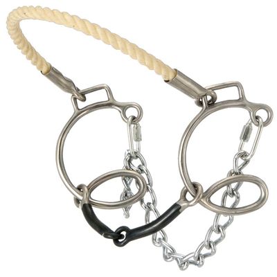 Tough 1 6 Cheek Sweet Iron Snaffle Rope N Nose Bit