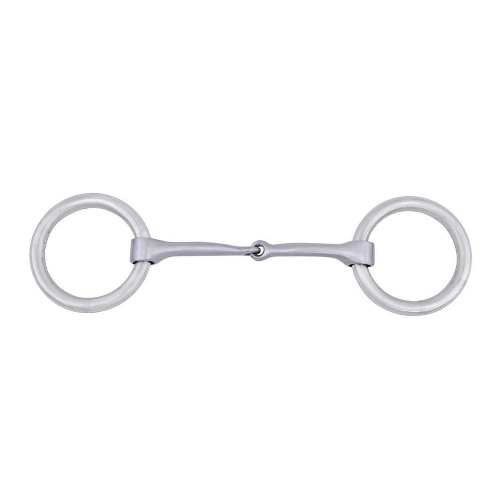 Metalab Performer Stainless Steel Brushed O-Ring Snaffle Bit - Stainless Steel Brushed - 5" Mouth