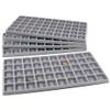 FindingKing 5 Gray 50 Slot Pendant Jewelry Showcase Display Tray Inserts, Each Compartment measures 1 1/8" x 1 1/4" (28 x 31 mm) view 1