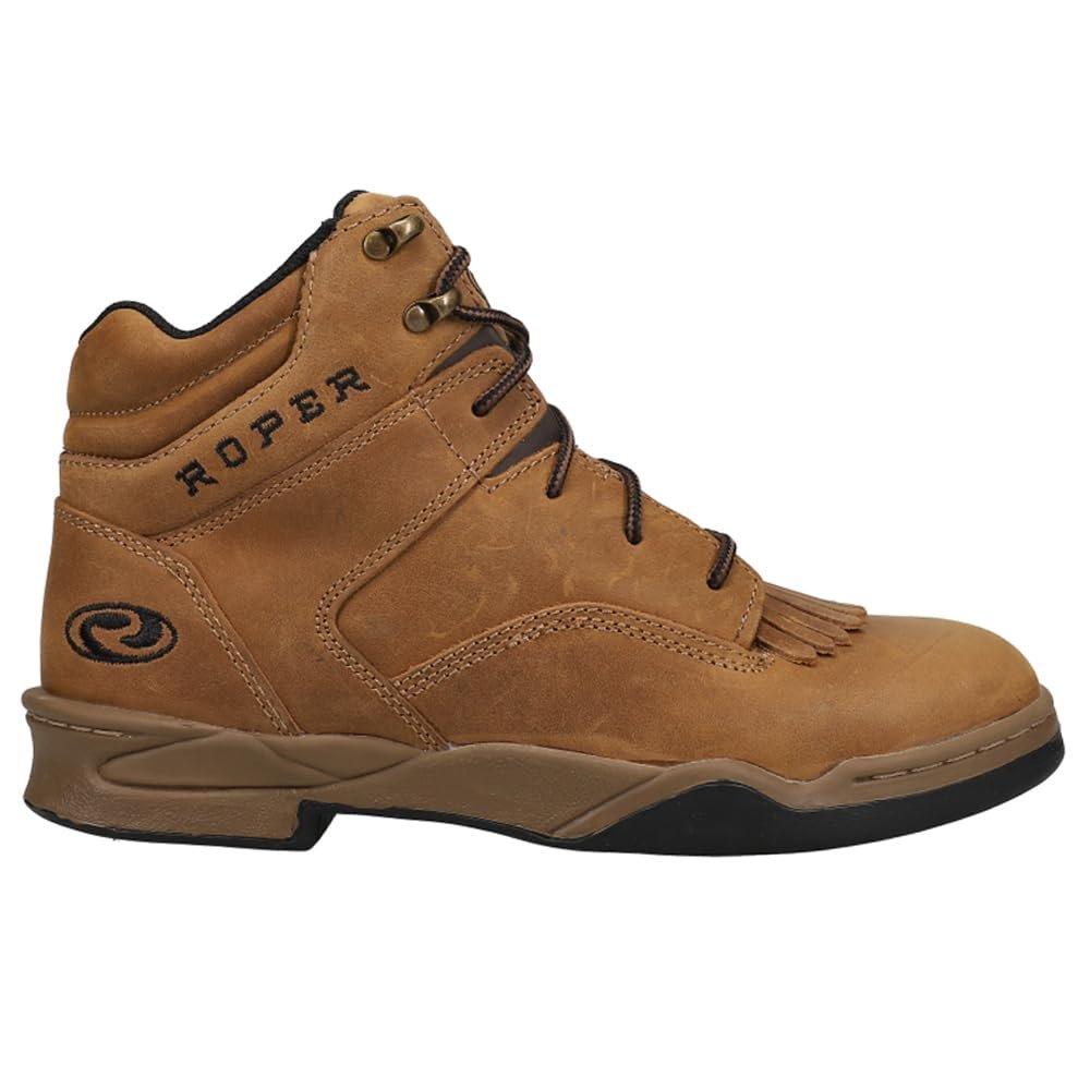 ROPER Mens Horseshoe Kiltie 5 Inch Slip Resistant Steel Toe Work/Duty - Brown - Size 11 M