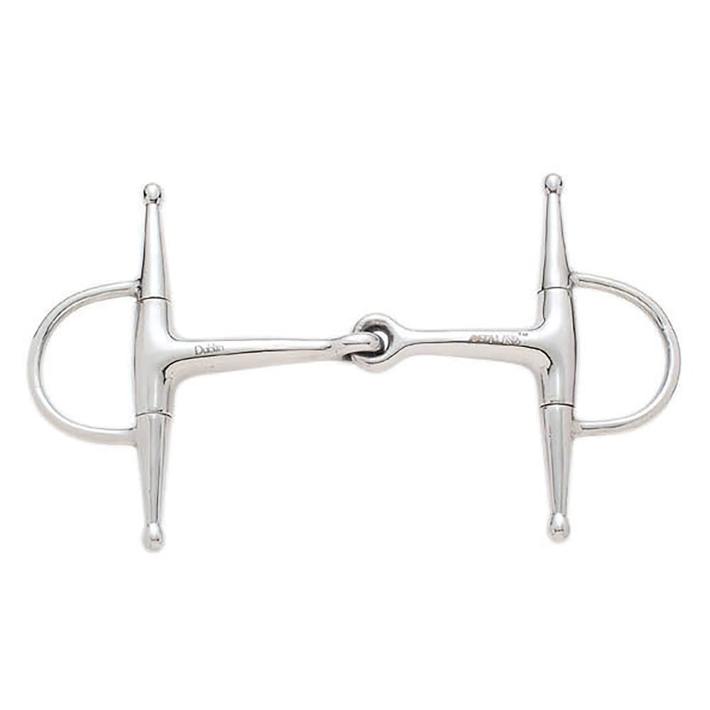 Korsteel Stainless Steel Jointed Short Full Cheek Snaffle Bit, 4.75"