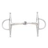 Korsteel Stainless Steel Jointed Short Full Cheek Snaffle Bit, 4.75" view 1