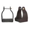 Tough 1 Leather Cushioned Trail Stirrups Brown view 1