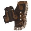 Tough 1 Longhorns Youth Vest/Chap Set Large Brown view 1