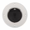 T-H Marine Flush Mount Scupper Valve Assembly | Durable Marine Scupper Valve with Curl Proof Flapper for 1" to 1.25" Drain Tubes | Versatile Installation, White Frame/Black Flapper view 1