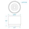Seachoice Chrome-Plated Boat Trailer Bearing Protectors Cover, 1.98 in. Diameter view 3