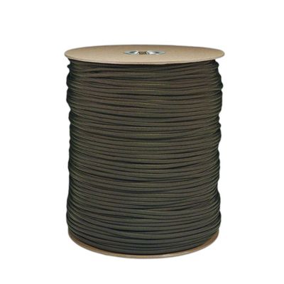 1000' Foot OD Olive Drab Green Parachute Cord Paracord Type III Military Specification 550