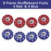 TORPSPORTS(Dia.58mm 2-1/4'' Shuffleboard Pucks, Set of 8 Blue/Red view 3