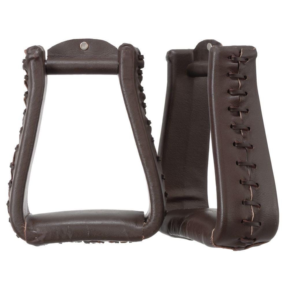 Oversized Leather Stirrups Dark Oil