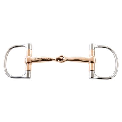 Korsteel Stainless Steel Copper Mouth Dee Ring Snaffle Bit, 5"