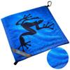 Frogger Amphibian 2-in-1 Golf Towel with Wet and Dry Technology, Blue/Black, Premium Golf Bag Accessory with Carabiner Clip, Ultra Absorbent, for Golf Dads view 1