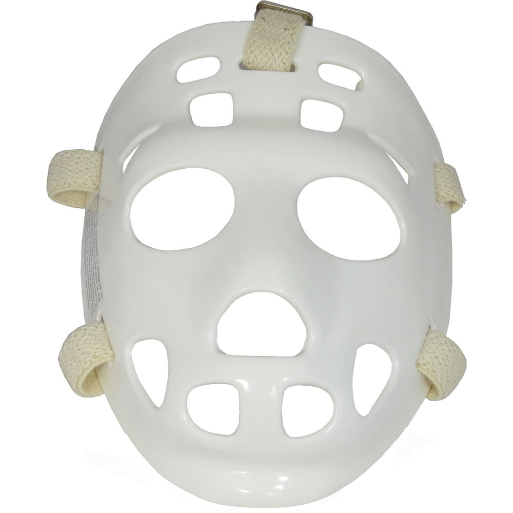MyLec Pro MK1 Youth Goalie Mask - Lightweight +Durable - High-Impact - Ventilation Holes + Adjustable Straps (White, Small) Great for Halloween Mask