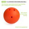 Champion Sports Foam Bowling Ball: Rhino Skin Soft - 1.5 Lb Bright Orange view 2