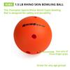 Champion Sports Foam Bowling Ball: Rhino Skin Soft - 1.5 Lb Bright Orange view 3