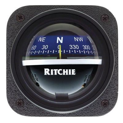 Ritchie Compass V-537B Explorer Compass - Bulkhead Mount - Blue Dial