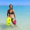 New Wave Swim Bubble for Open Water Swimmers and Triathletes - Be Bright, Be Seen & Be Safer with New Wave While Swimming Outdoors with This Safety Swim Buoy Tow Float (Fluo Green) view 2