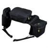 TrailMax Compact Pommel Pocket Horse Saddle Bag; English Front Pocket Horse Saddle Bag w/Water Bottle Sleeve; Endurance/Australian Saddle Bags for Trail Riding; Black view 1