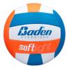 Baden | Softlight VXT2 | No Sting FlexFoam Cover | Youth Oversized Training Volleyball | K-5 Youth Players | 20% Larger + Lighter | Orange/Blue/White | Official Ball of BYOP view 1