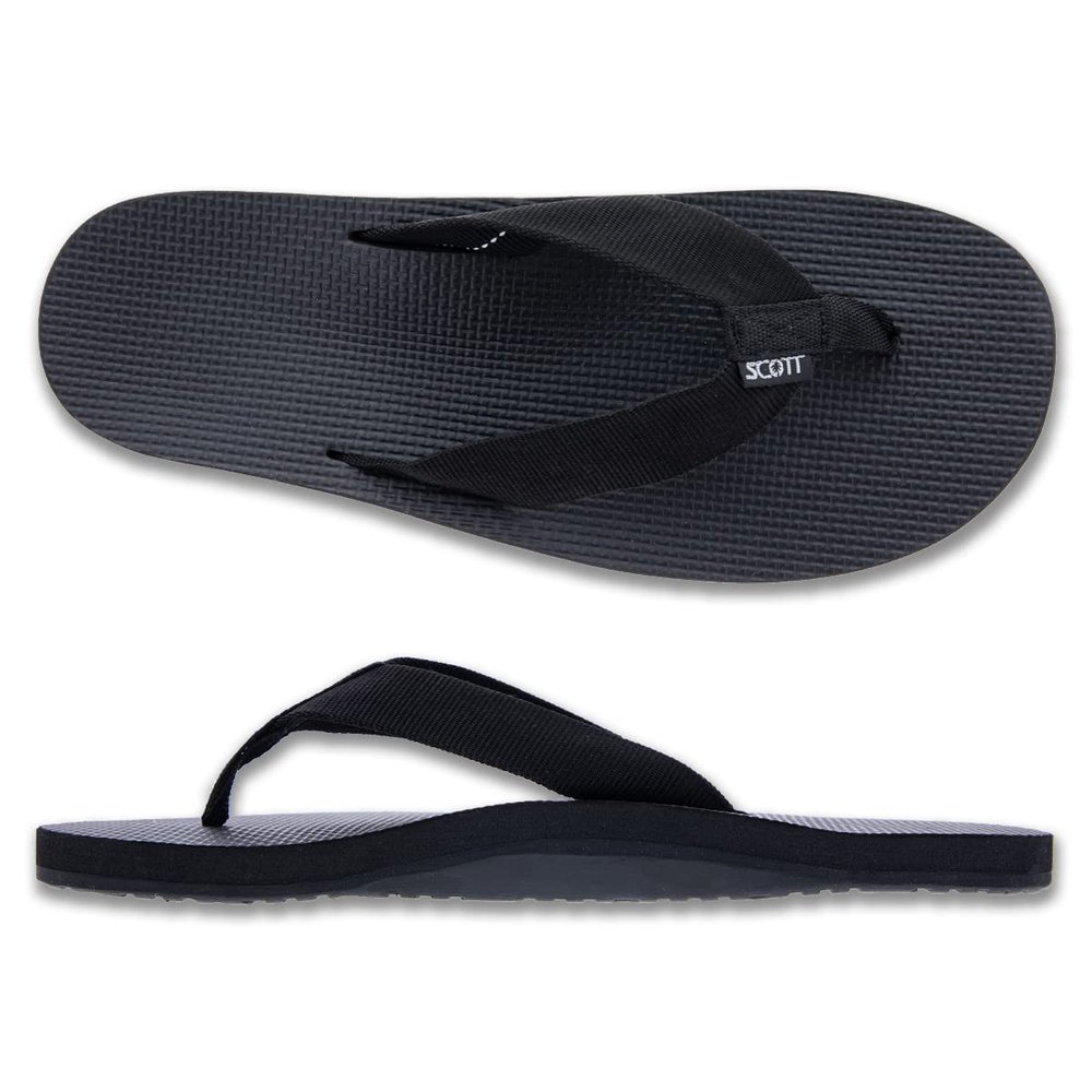 Scott Hawaii Men's Haleiwa Sandal | Tubular Nylon Strap Rolls Against Skin | Lightweight Molded Outsole With Arch | Podiatirst Recommended | Narrow Width Flip Flop