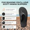 Scott Hawaii Men's Haleiwa Sandal | Tubular Nylon Strap Rolls Against Skin | Lightweight Molded Outsole With Arch | Podiatirst Recommended | Narrow Width Flip Flop view 2