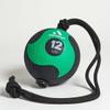 Aeromat Elite Power 39" Rope 12 lb Medicine Balls for Exercise - 9" Dia Workout Ball, Weighted Exercise, Weight Wall Color-Coded Ball with (Green) view 2