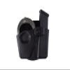 Safariland 573 Open Top Magazine and Handcuff Pouch, Fits GLOCK 17/22, STX Plain Black, Right Hand view 1