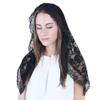 Lace Mantilla Catholic Chapel Veil Head Covering for Church - Latin Mass (Black) view 1