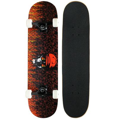 Krown Intro Skateboard, Red Flame