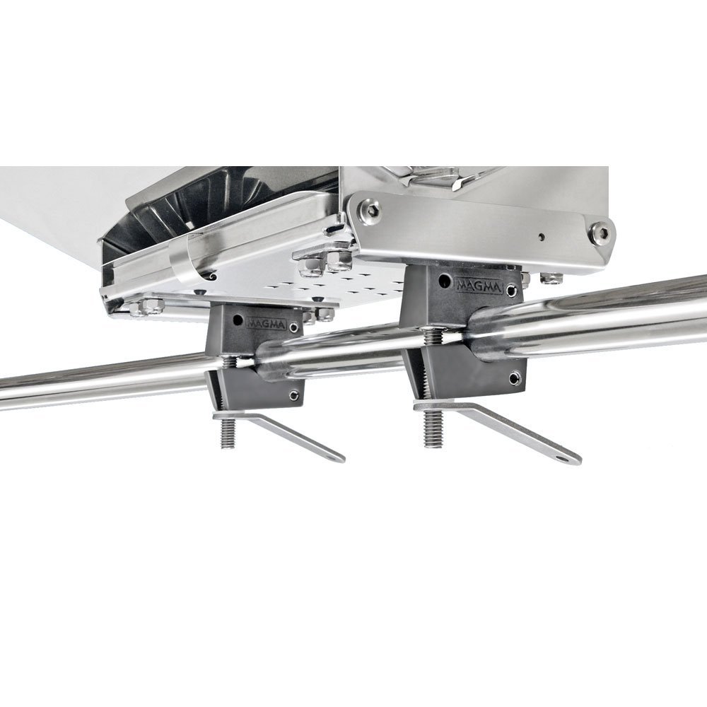 Boating Accessories New Dual Horizontal Round Rail Mount Magma T10580 Fits 7/8" or 1" - Heavy Duty