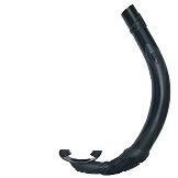 All Black Silicone Freediving Low Volume Streamlined Snorkel, Scuba Snorkel, Snorkeling, Dive Snorkel, Authorized Dealer Full Warranty