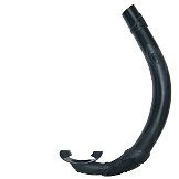 All Black Silicone Freediving Low Volume Streamlined Snorkel, Scuba Snorkel, Snorkeling, Dive Snorkel, Authorized Dealer Full Warranty