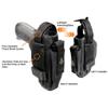 UTG LE Grade Ambidextrous Belt Holster, Black, Barrel Length: 6" view 4