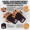Schiek Sports Model 425 Power Series Weight Lifting Gloves - Leather Gym Gloves with Padded Palms view 4