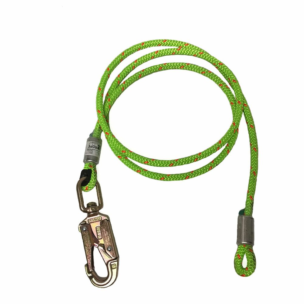ROPE Logic 1/2" x 10' Wire Core Swivel Snap green Flipline, Orange (21486)