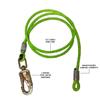 ROPE Logic 1/2" x 10' Wire Core Swivel Snap green Flipline, Orange (21486) view 2