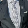 Neckties By Scott Allan - Black and White Men's Checkered Tie view 4