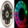L.E.D. Scooter Wheels with ABEC 9 Bearings for Razor Scooters 100mm Light Up 2-Pack (Black) view 1