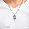 True Faith Jewelry Sterling Silver St Florian Fire Fighter Shield Medal Patron Saint Pendant Necklace, 1 Inch view 4