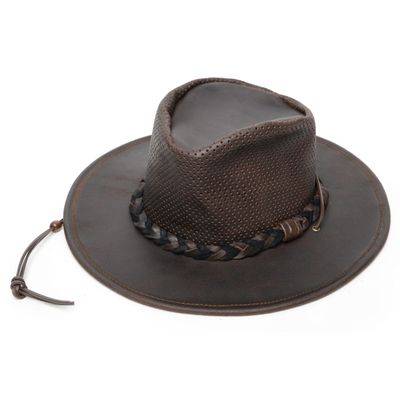 Minnetonka Men's 9533 - Fold Up Outback Hat L Dark Brown