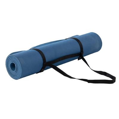 EcoWise Flat Mat, Pilates or Yoga Exercise Mat, Home Gym Studio, Blue