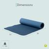 EcoWise Flat Mat, Pilates or Yoga Exercise Mat, Home Gym Studio, Blue view 3