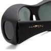 Haven Fits Over Sunwear Meridian Over-Prescription Sunglasses,Black Frame/Gray Lens,one size view 4