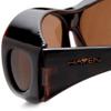 Haven Fits Over Sunwear Meridian Over-Prescription Sunglasses,Tortoise Frame/Amber Lens,one size view 4